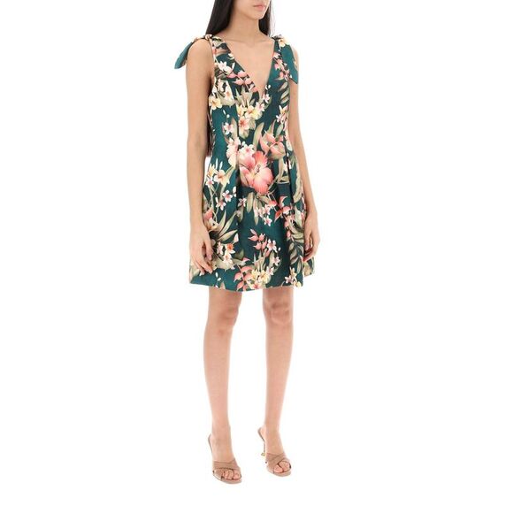 ZIMMERMANN Lexi Tie Mini Floral Dress - Picture 2 of 4
